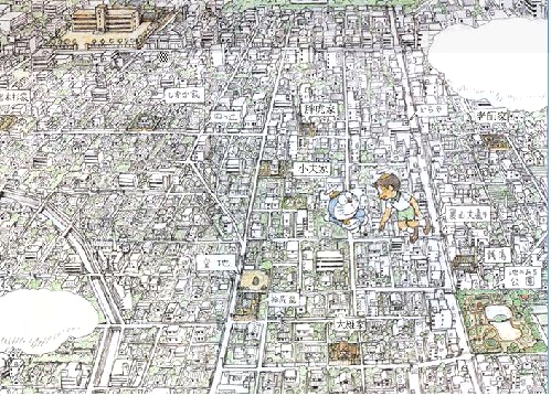 大雄居住的城镇图